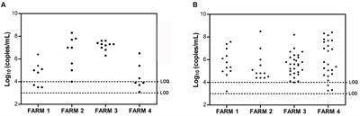 Porcine Epidemic Diarrhea Virus Shedding and Antibody Response in Swine Farms: A Longitudinal Study